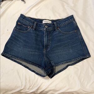 Abercrombie & Fitch Dark Indigo Denim Cutoff Shorts